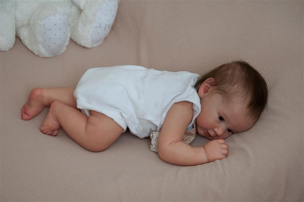 Zero Pam®️20 Zoll 50CM Reborn-Puppen Realistische Reborn-Babypuppen, die echt aussehen Lebensechte Neugeborene Kleinkinder Echte Babypuppe mit handgeknüpftem Haar Geburtstags-Weihnachtsspielzeug-Geschenke