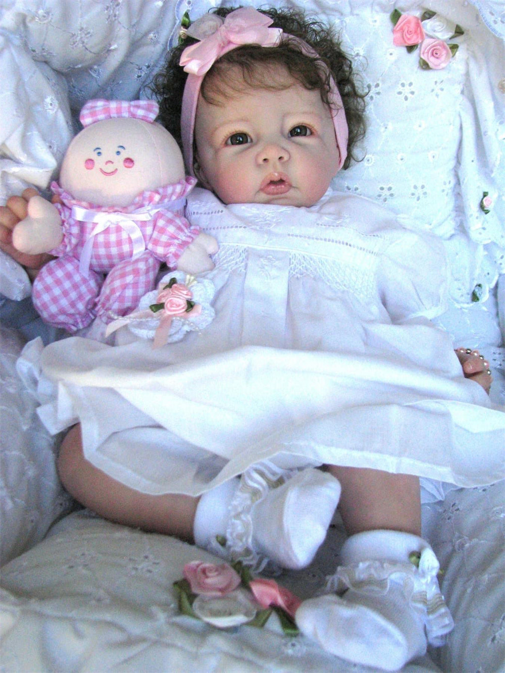 Zero Pam®️50 cm große, wiedergeborene Babypuppen, 50,8 cm, realistische Neugeborenen-Kleinkind-Prinzessinnen-Mädchenpuppe, hochwertige 3D-Haut mit verwurzeltem Haar