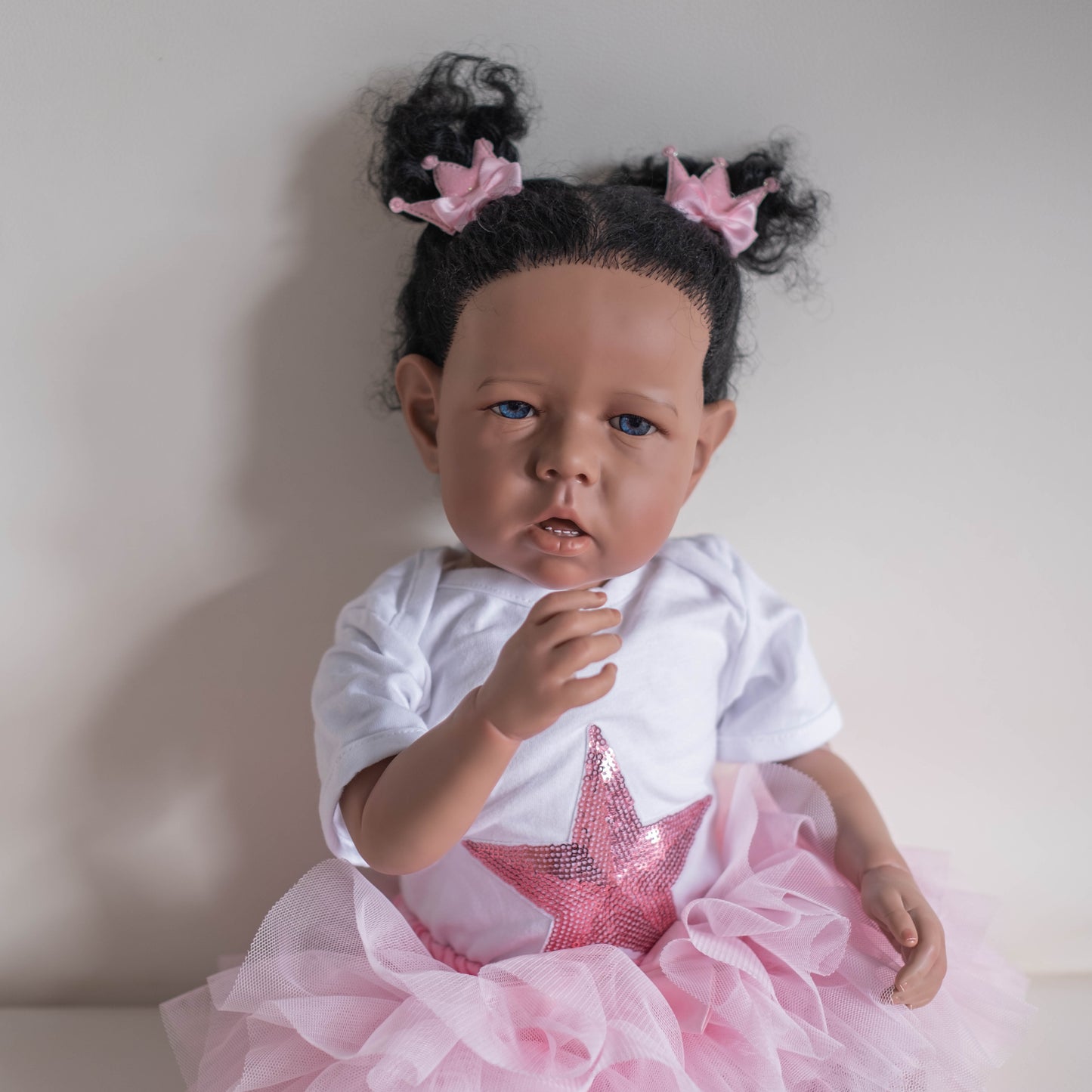 Zero Pam®️ Reborn-Puppen für Mädchen mit schwarzer Haut, 50,8 cm, realistische Neugeborenen-Babypuppen, weicher Stoffkörper, für Kinder ab 3 Jahren