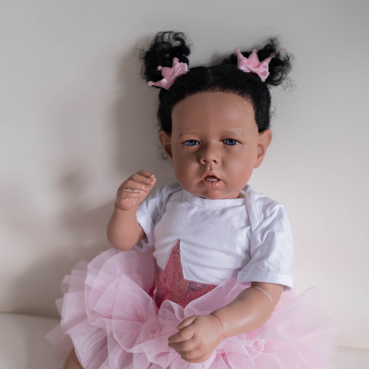 Zero Pam®️ Reborn-Puppen für Mädchen mit schwarzer Haut, 50,8 cm, realistische Neugeborenen-Babypuppen, weicher Stoffkörper, für Kinder ab 3 Jahren