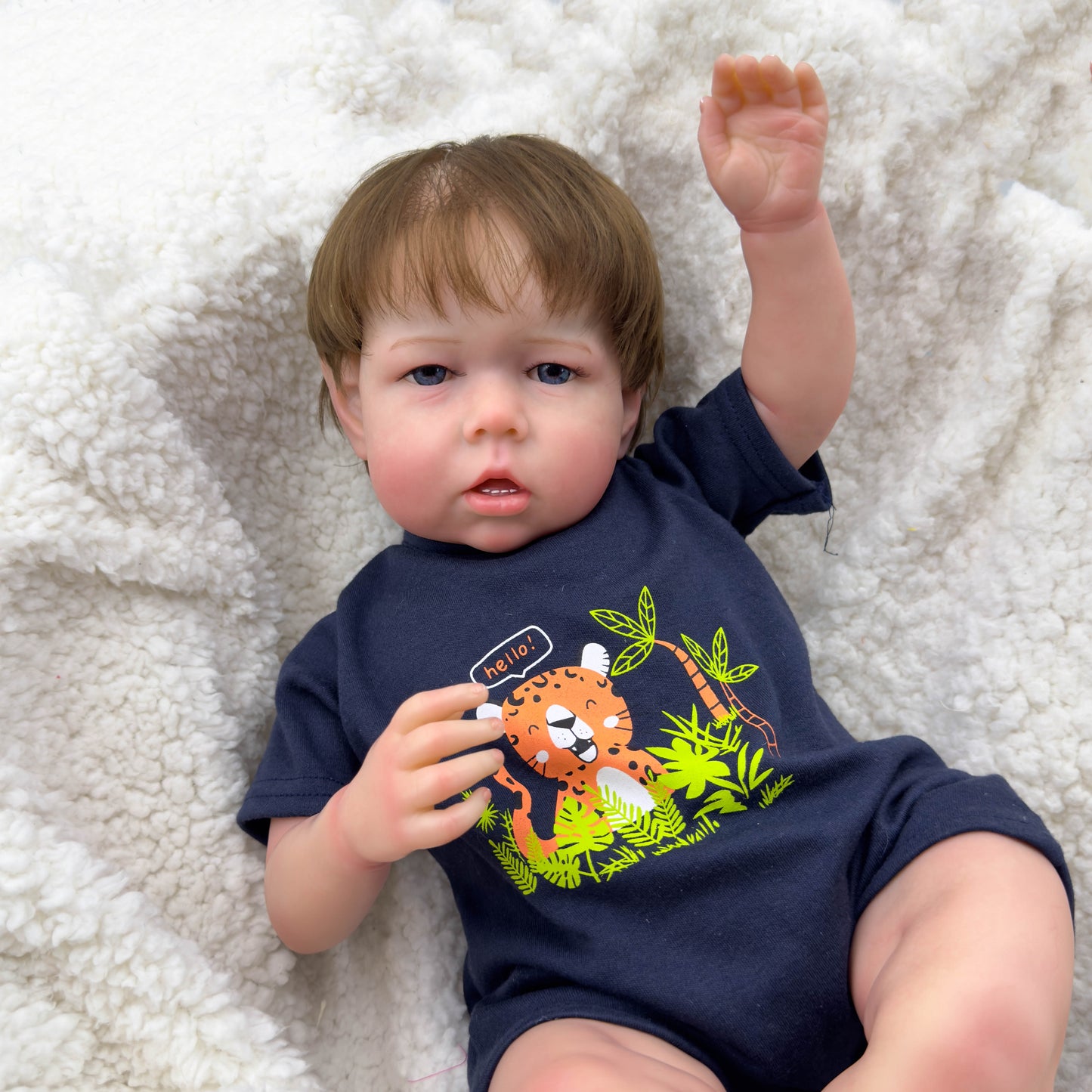 Zero Pam®️70 cm große, realistische Reborn-Babypuppen sehen echt aus, realistische Babypuppen für Jungen, 3D-Haut, handgeknüpftes Haar, Neugeborenen-Kleinkindpuppe, große Babygröße