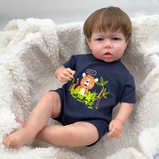 Zero Pam®️70 cm große, realistische Reborn-Babypuppen sehen echt aus, realistische Babypuppen für Jungen, 3D-Haut, handgeknüpftes Haar, Neugeborenen-Kleinkindpuppe, große Babygröße