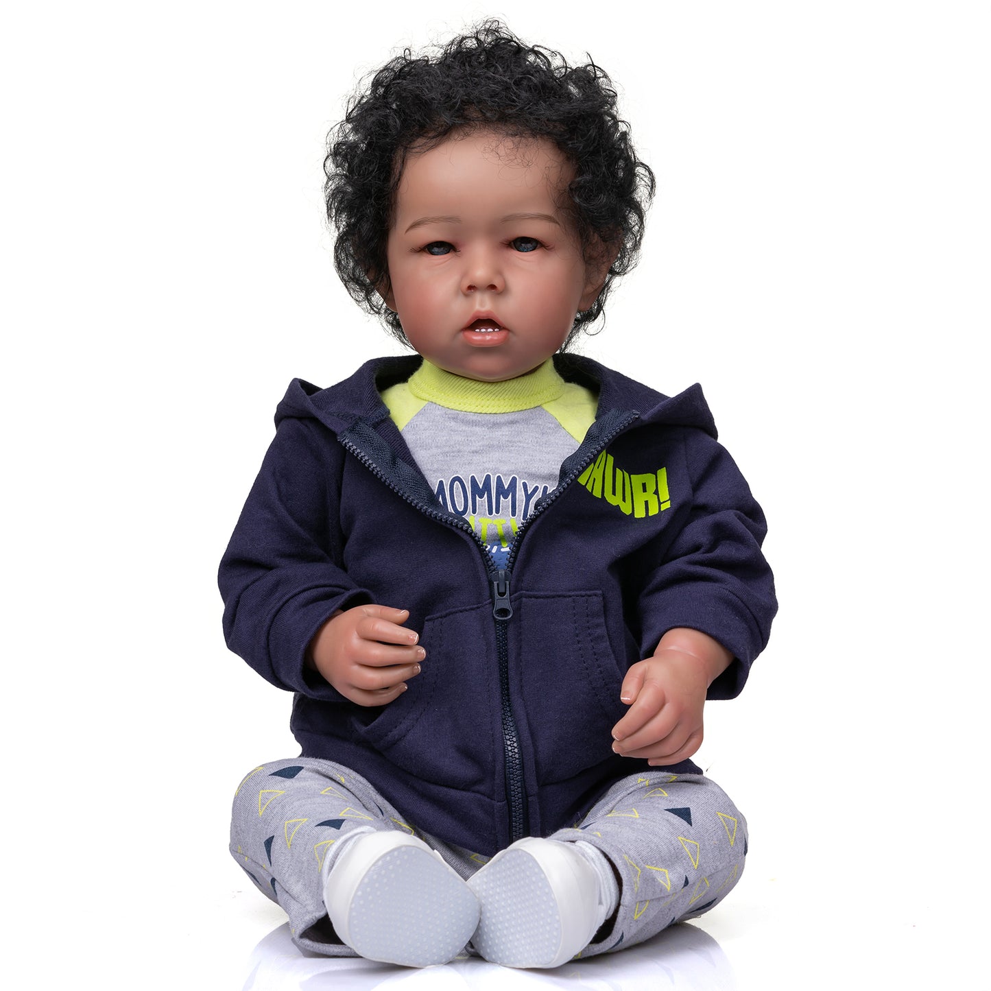 Zero Pam®️ 20" realistische Reborn-Jungenpuppe - Weiches Vinyl, realistische Reborn-Puppen, Junge Liam, dunkle Haut, Babypuppe mit Kleidung