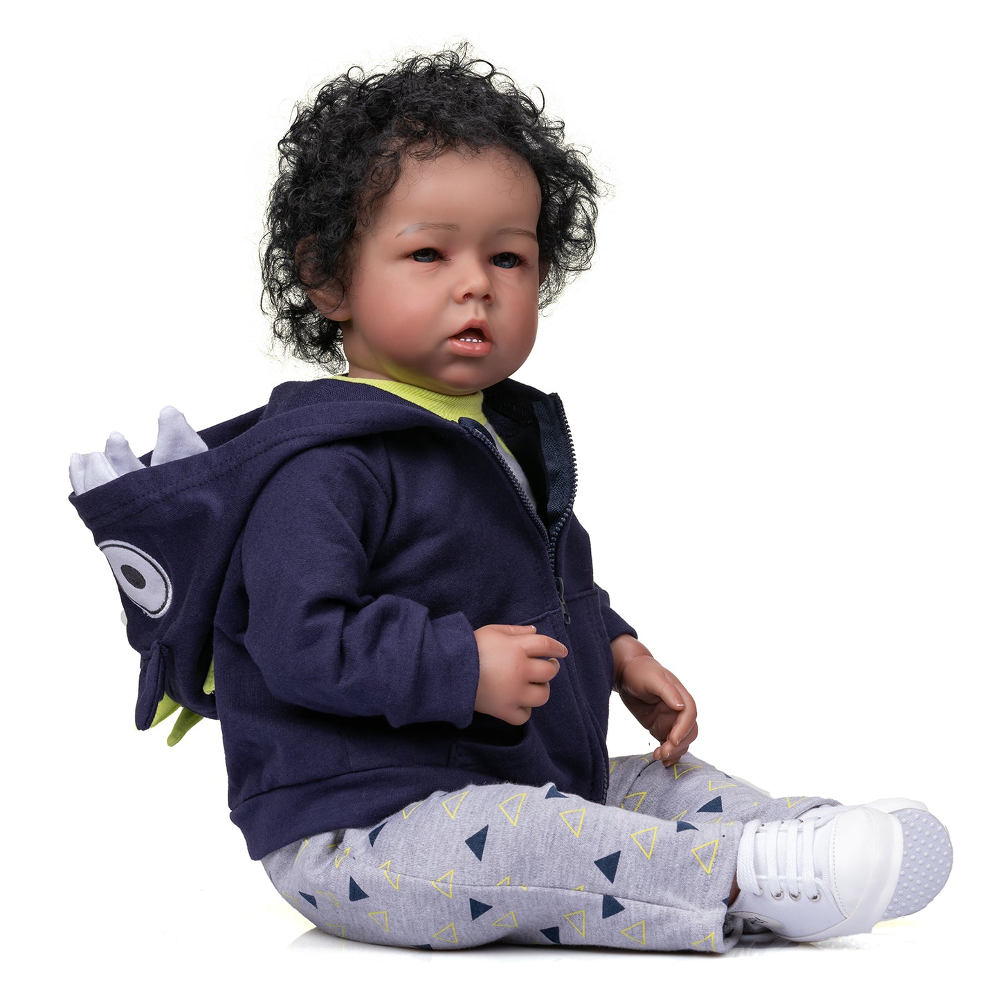 Zero Pam®️ 20" realistische Reborn-Jungenpuppe - Weiches Vinyl, realistische Reborn-Puppen, Junge Liam, dunkle Haut, Babypuppe mit Kleidung