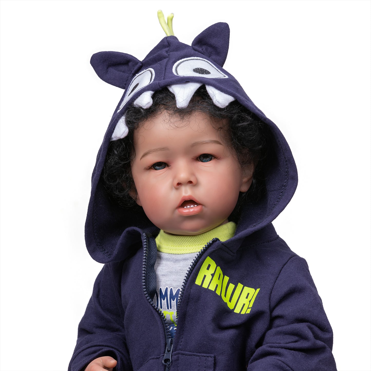 Zero Pam®️ 20" realistische Reborn-Jungenpuppe - Weiches Vinyl, realistische Reborn-Puppen, Junge Liam, dunkle Haut, Babypuppe mit Kleidung