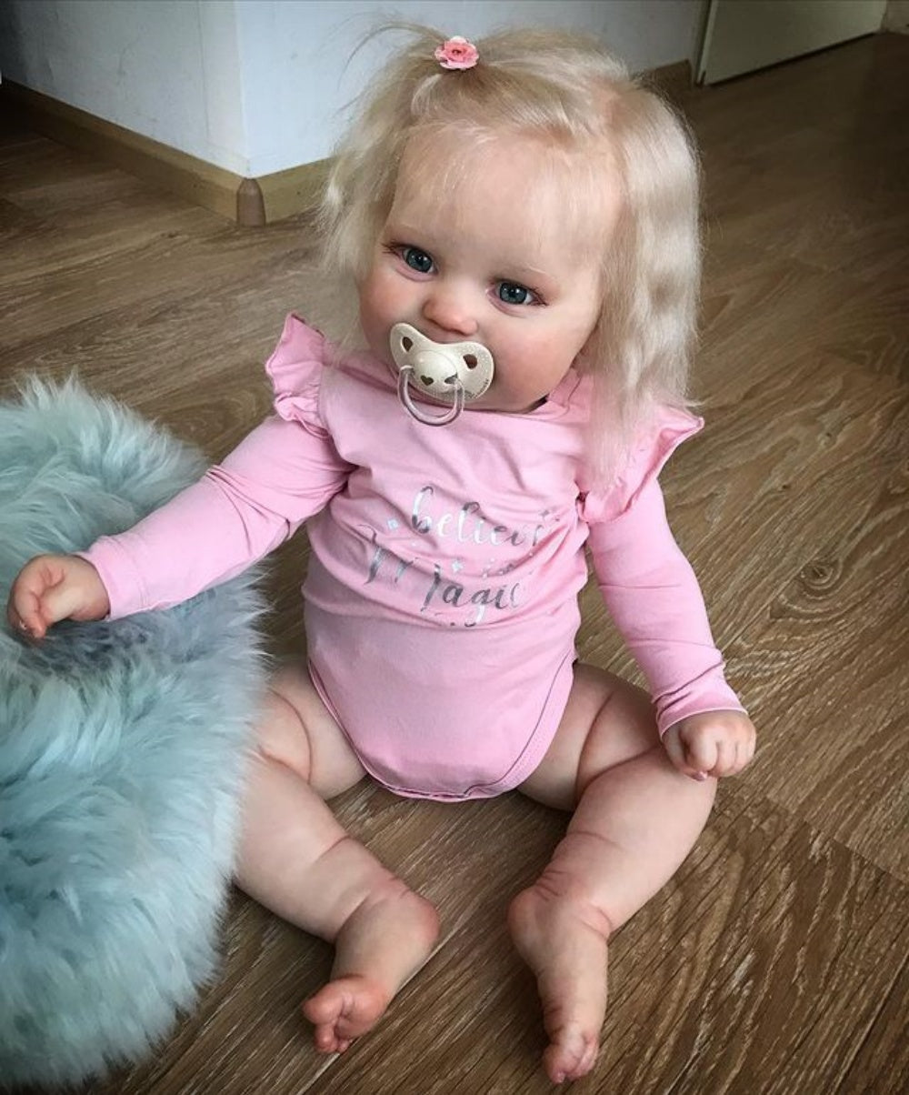 Zero Pam®️ 20 Zoll Ganzkörper-Reborn-Babypuppen aus Silikon für Mädchen, lebensechte, realistische Neugeborenen-Babypuppen, anatomisch korrektes, wasserdichtes Badespielzeug für Kinder ab 3 Jahren