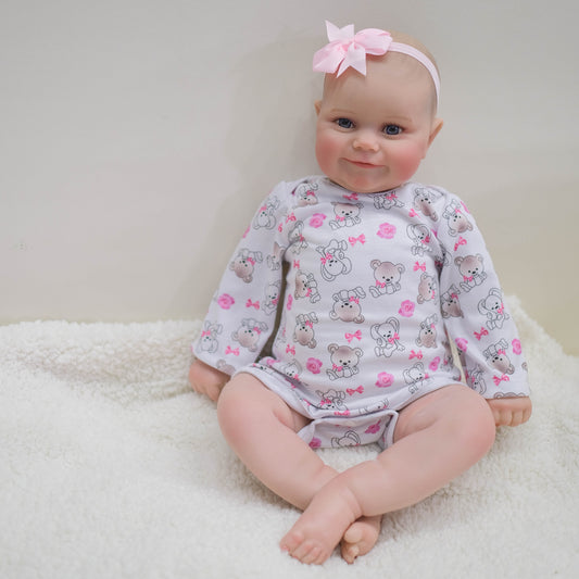 Zero Pam®️Lebensechte Reborn-Babypuppen, 20 Zoll, echtes Babygefühl, realistische Neugeborenen-Puppen mit süßem Lächeln, handgefertigte Babypuppe für Mädchen, die echt aussieht, für Kinder ab 3 Jahren