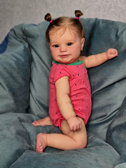 Zero Pam®️Lächelnde Reborn-Puppen für Mädchen, 50,8 cm, realistische Neugeborenen-Babypuppen, Stoffkörper