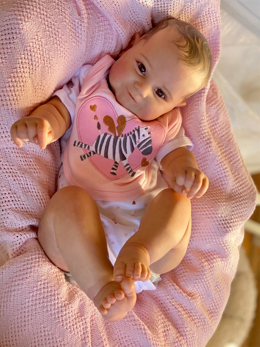 Zero Pam®️ Mollige Reborn-Babypuppen, 50,8 cm, realistische 3D-Haut, Neugeborenenpuppen mit weichem Stoffkörper aus Silikonvinyl, Geburtstagsgeschenkset für Kinder ab 3 Jahren