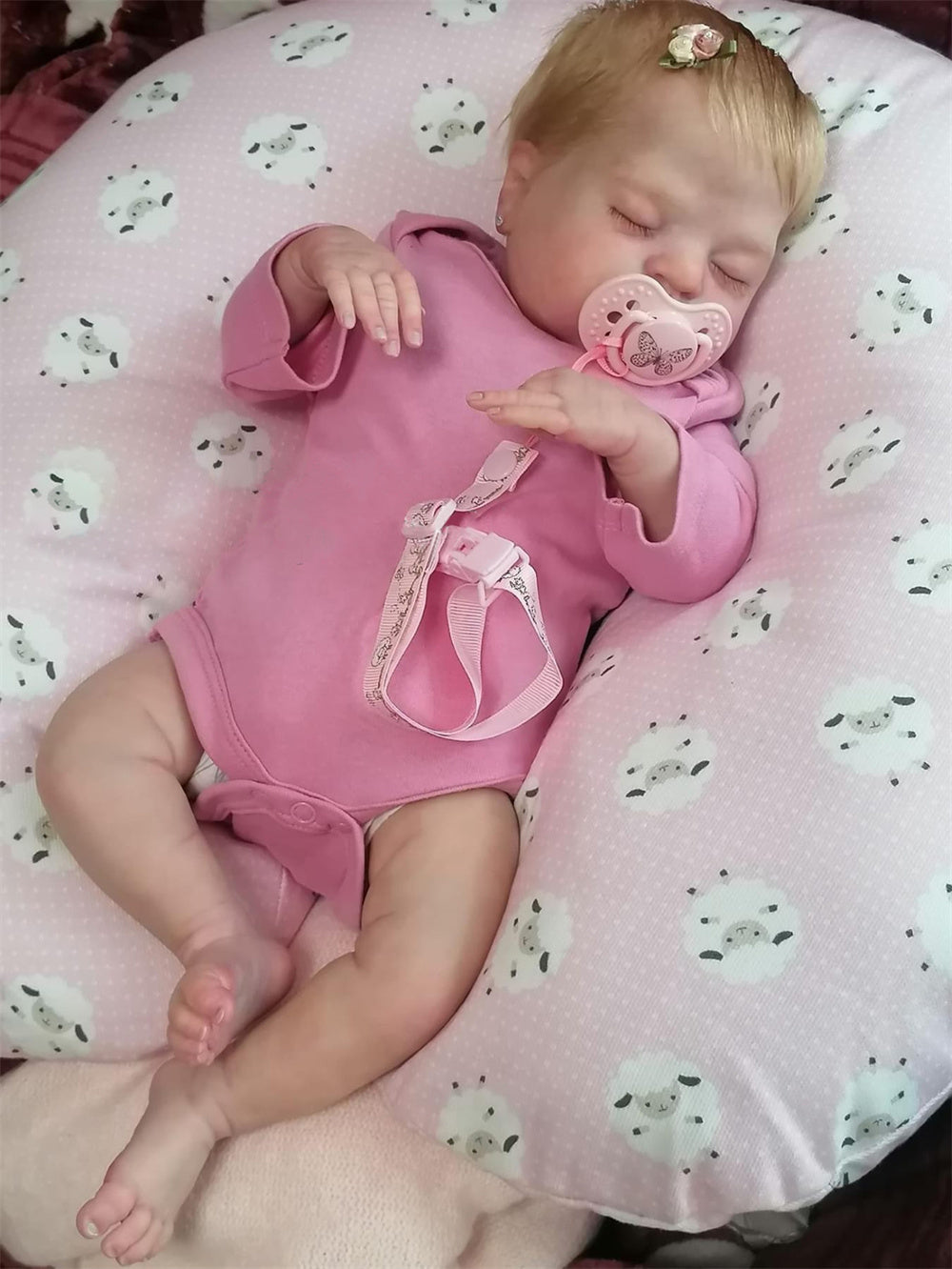 Zero Pam®️50CM Echte Reborn-Kleinkind-Babypuppen 20 Zoll Neugeborene Babypuppe Weicher Stoffkörper Realistisch Lebendig Neugeborene Mädchen Weihnachtsgeschenke