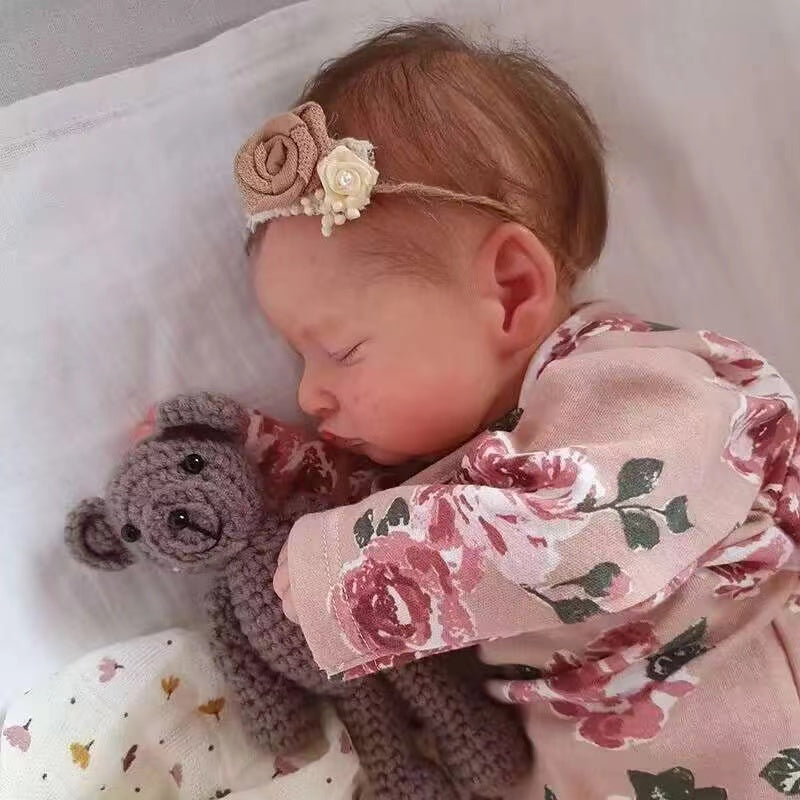Zero Pam®️20 Zoll realistische lebensechte Reborn-Babypuppen schlafendes Neugeborenes Vinylsilikon-Babypuppe für Mädchen mit weichem Stoffkörper