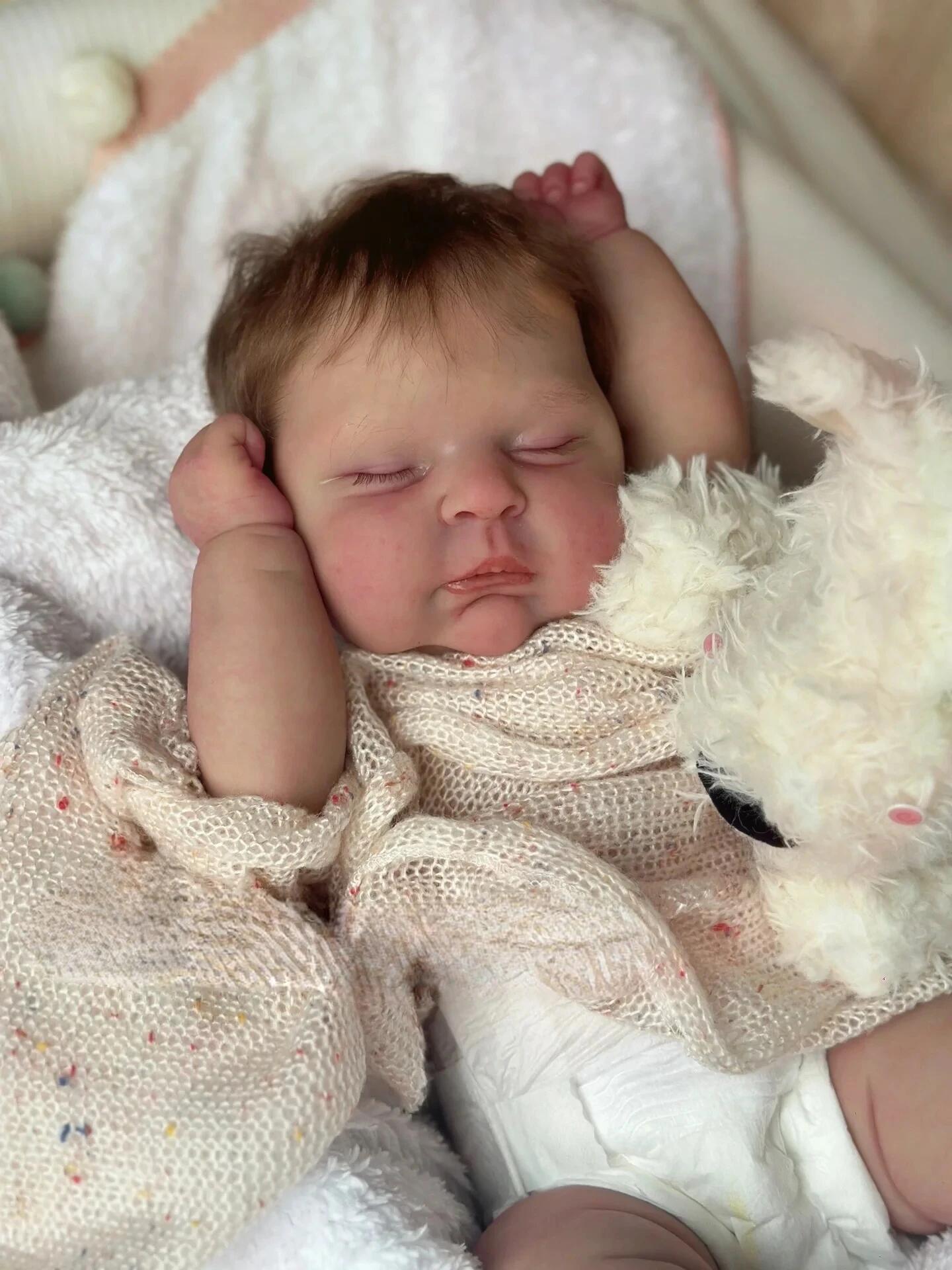 Zero Pam®️Handgemachte realistische Reborn-Babypuppen, Vinyl-Silikon, mollige Neugeborenenpuppe, weicher Stoffkörper, echtes Mädchen, Geschenk