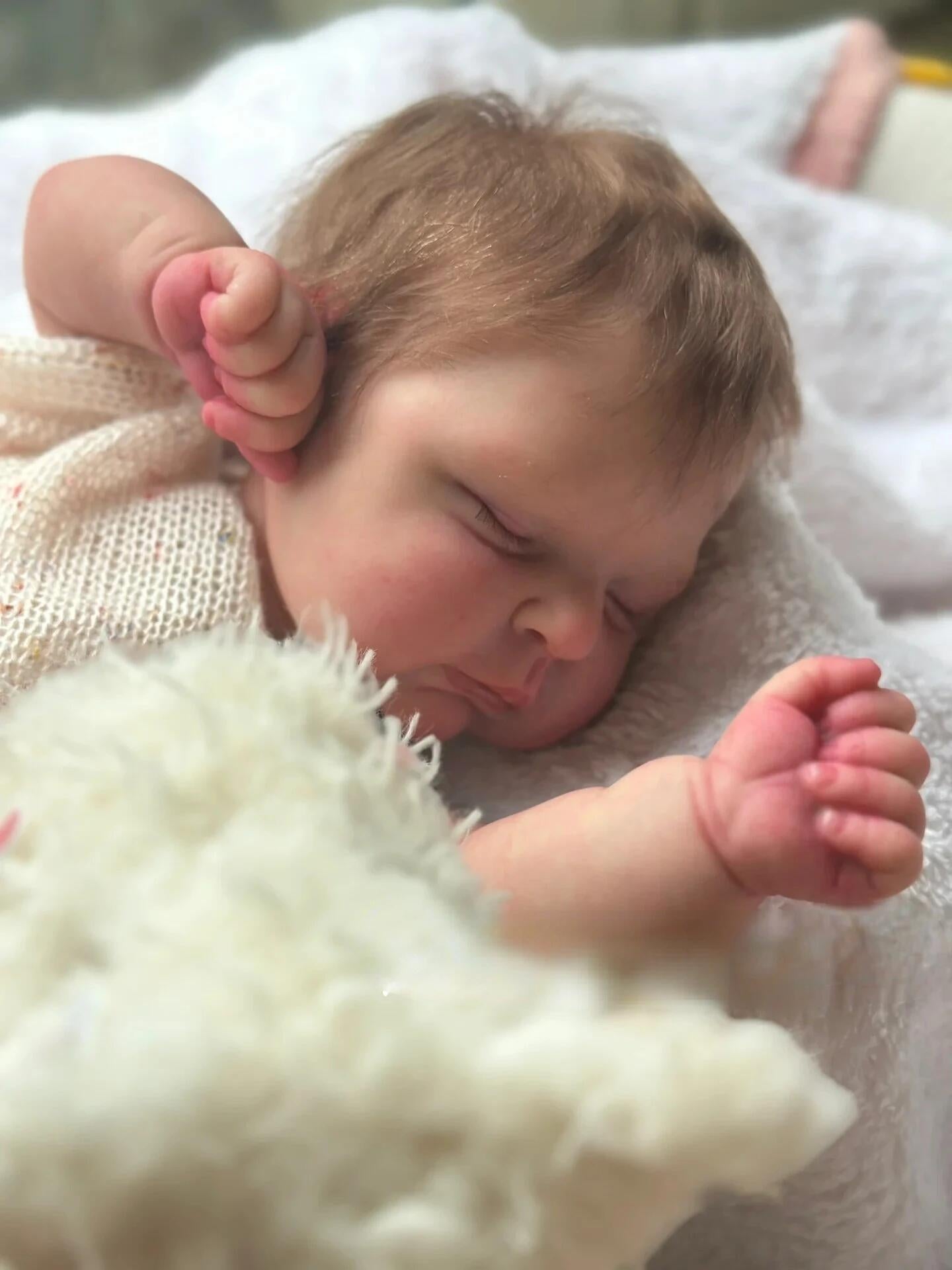 Zero Pam®️Handgemachte realistische Reborn-Babypuppen, Vinyl-Silikon, mollige Neugeborenenpuppe, weicher Stoffkörper, echtes Mädchen, Geschenk