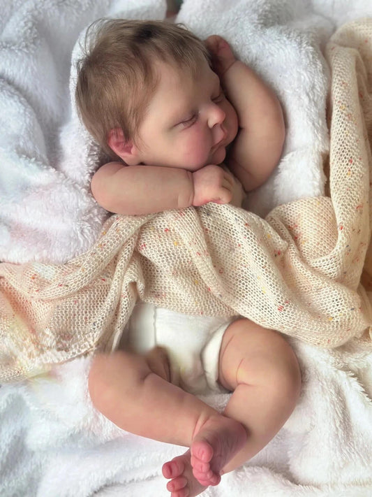 Zero Pam®️Handgemachte realistische Reborn-Babypuppen, Vinyl-Silikon, mollige Neugeborenenpuppe, weicher Stoffkörper, echtes Mädchen, Geschenk