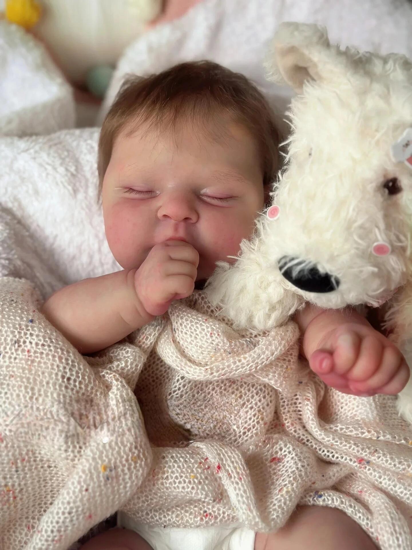 Zero Pam®️Handgemachte realistische Reborn-Babypuppen, Vinyl-Silikon, mollige Neugeborenenpuppe, weicher Stoffkörper, echtes Mädchen, Geschenk