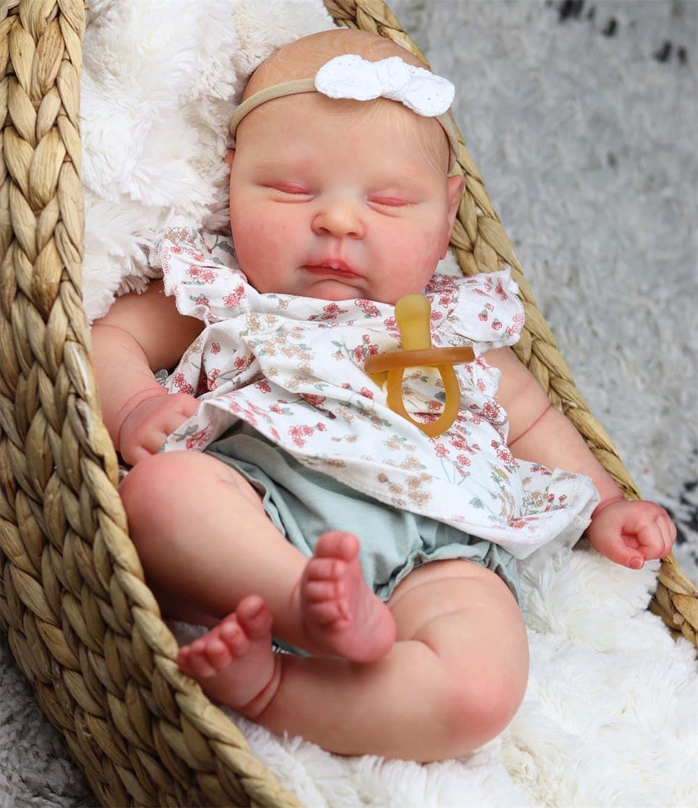 Zero Pam®️ 20 Zoll große, lebensechte Reborn-Babypuppen für Mädchen, realistische Neugeborenen-Babypuppe mit weichem Körper, entzückende, schlafende Babypuppe im echten Leben, Geburtstagsgeschenk für Kinder ab 3 Jahren