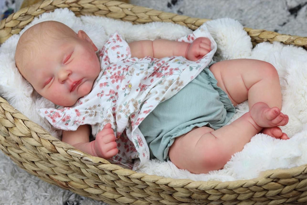 Zero Pam®️ 20 Zoll große, lebensechte Reborn-Babypuppen für Mädchen, realistische Neugeborenen-Babypuppe mit weichem Körper, entzückende, schlafende Babypuppe im echten Leben, Geburtstagsgeschenk für Kinder ab 3 Jahren
