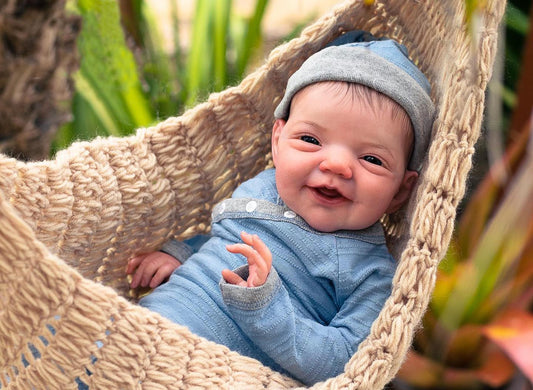 Zero Pam®️Lächelnde Reborn-Babypuppen, 50,8 cm, lebensechte Neugeborenen-Babypuppen für Jungen, weicher Baumwollkörper, bestes Geschenk für Kinder ab 3 Jahren