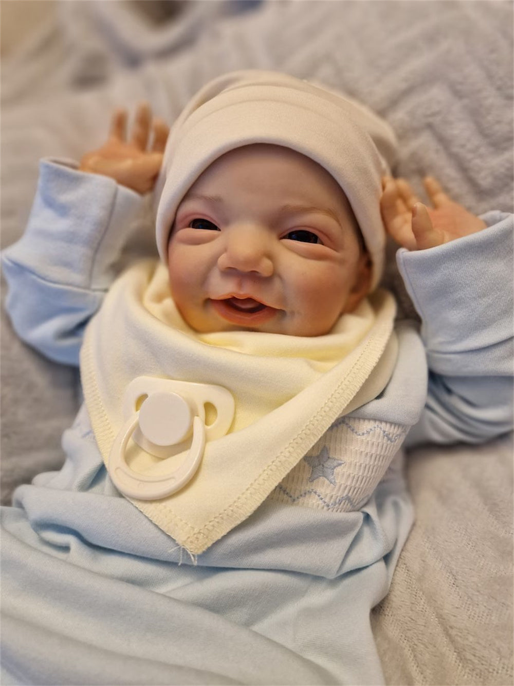 Zero Pam®️Lebensechte Reborn-Babypuppen, 20 Zoll, süß lächelnde, realistische Frühchen-Babypuppen mit weichem Stoffkörper, Geschenk für Kinder ab 3 Jahren