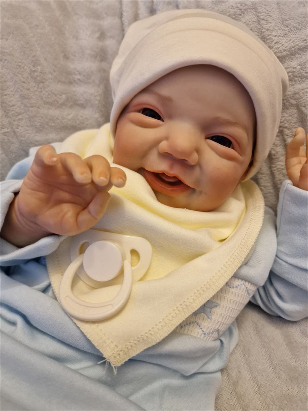 Zero Pam®️Lebensechte Reborn-Babypuppen, 20 Zoll, süß lächelnde, realistische Frühchen-Babypuppen mit weichem Stoffkörper, Geschenk für Kinder ab 3 Jahren