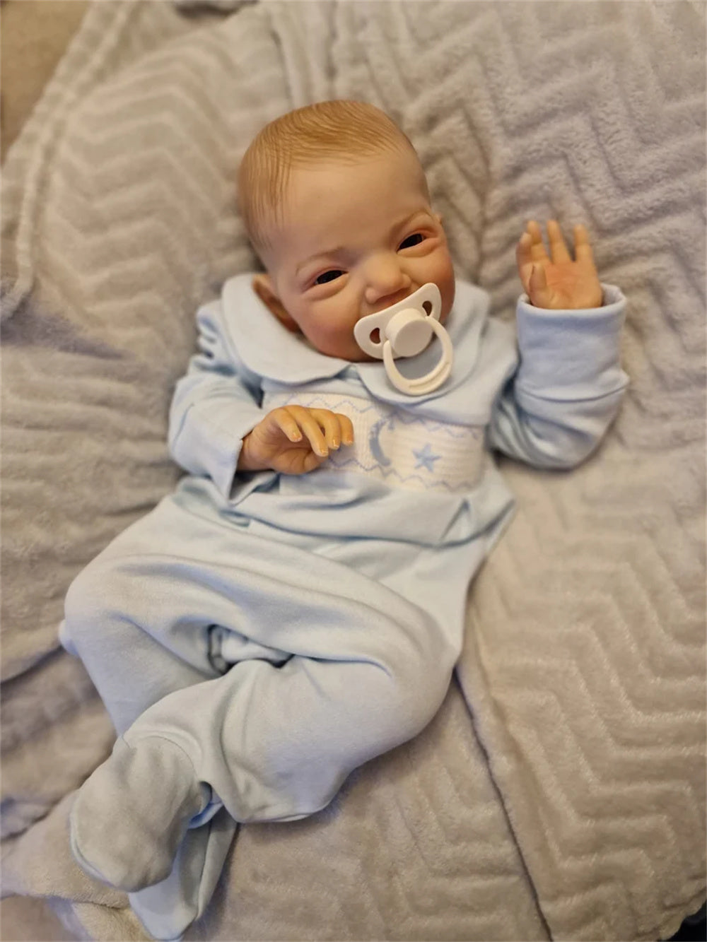 Zero Pam®️Lebensechte Reborn-Babypuppen, 20 Zoll, süß lächelnde, realistische Frühchen-Babypuppen mit weichem Stoffkörper, Geschenk für Kinder ab 3 Jahren