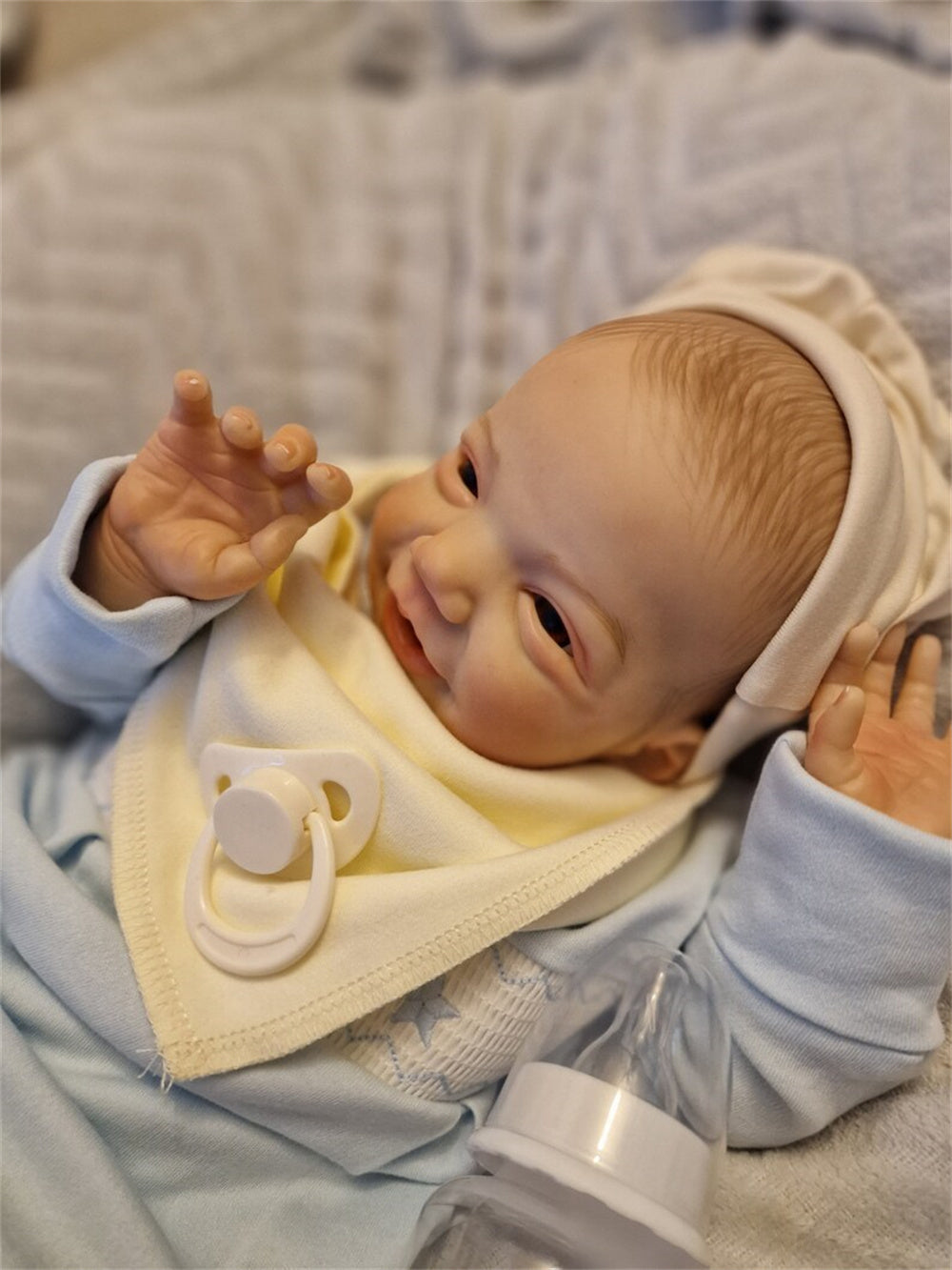 Zero Pam®️Lebensechte Reborn-Babypuppen, 20 Zoll, süß lächelnde, realistische Frühchen-Babypuppen mit weichem Stoffkörper, Geschenk für Kinder ab 3 Jahren