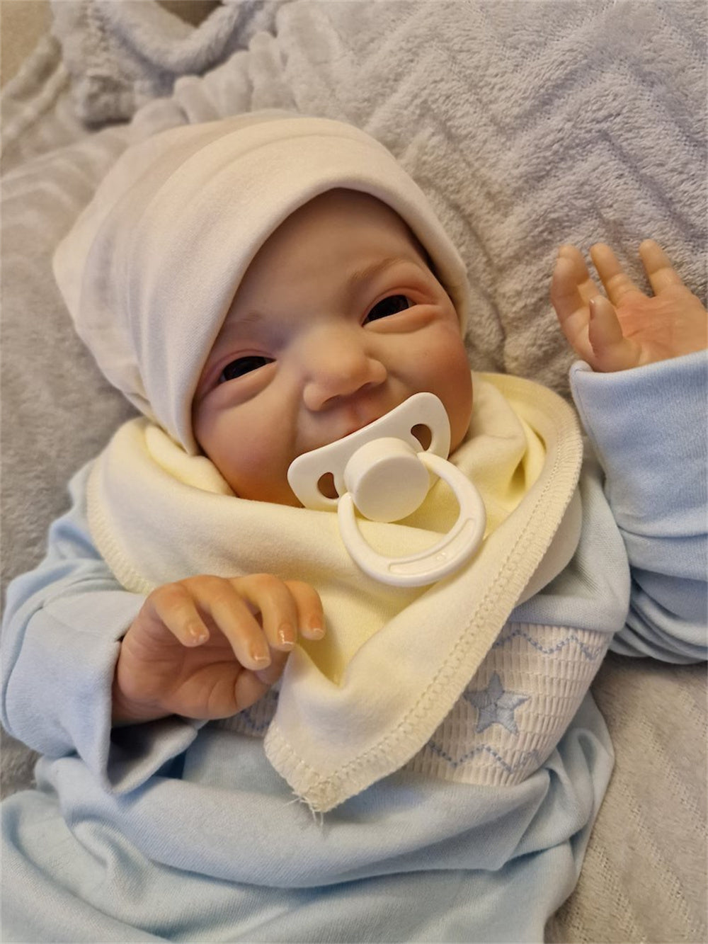 Zero Pam®️Lebensechte Reborn-Babypuppen, 20 Zoll, süß lächelnde, realistische Frühchen-Babypuppen mit weichem Stoffkörper, Geschenk für Kinder ab 3 Jahren