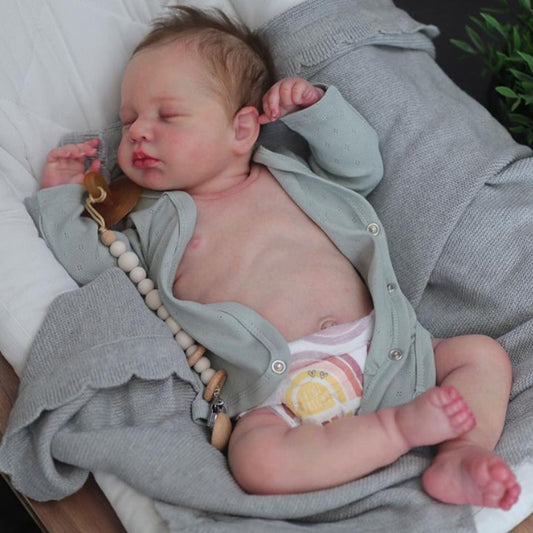 Zero Pam®️Reborn-Babypuppen aus Ganzkörper-Silikonvinyl, 50 cm, realistische Neugeborenenpuppe, anatomisch korrekt, waschbar, Jungenpuppen