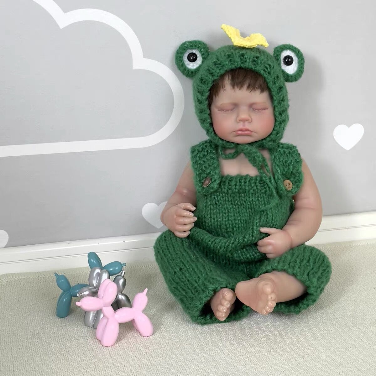 Zero Pam®️Neugeborene Babypuppen, komplett aus Vinyl – 50,8 cm weicher, realistischer Babykörper – Lebensechte schlafende, wiedergeborene Babypuppen, Jungen, beweglich, echte Babypuppen, Set als Geschenk
