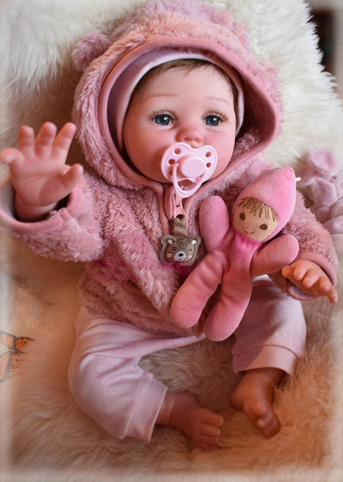 Zero Pam®️lebensechte Reborn-Babypuppen Zero Pam – 55,9 cm, sieht aus wie ein echtes Baby, realistisch – Neugeborenen-Babypuppen, entzückende Babypuppen im echten Leben, Geschenkset für Kinder ab 3 Jahren