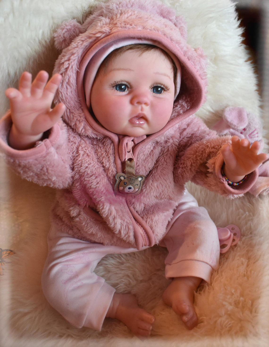 Zero Pam®️lebensechte Reborn-Babypuppen Zero Pam – 55,9 cm, sieht aus wie ein echtes Baby, realistisch – Neugeborenen-Babypuppen, entzückende Babypuppen im echten Leben, Geschenkset für Kinder ab 3 Jahren