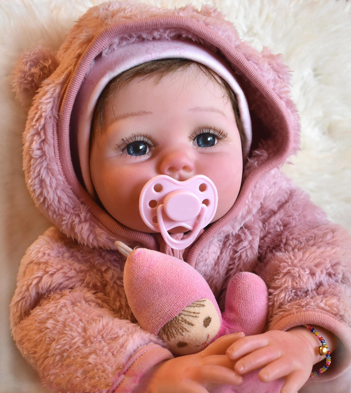 Zero Pam®️lebensechte Reborn-Babypuppen Zero Pam – 55,9 cm, sieht aus wie ein echtes Baby, realistisch – Neugeborenen-Babypuppen, entzückende Babypuppen im echten Leben, Geschenkset für Kinder ab 3 Jahren