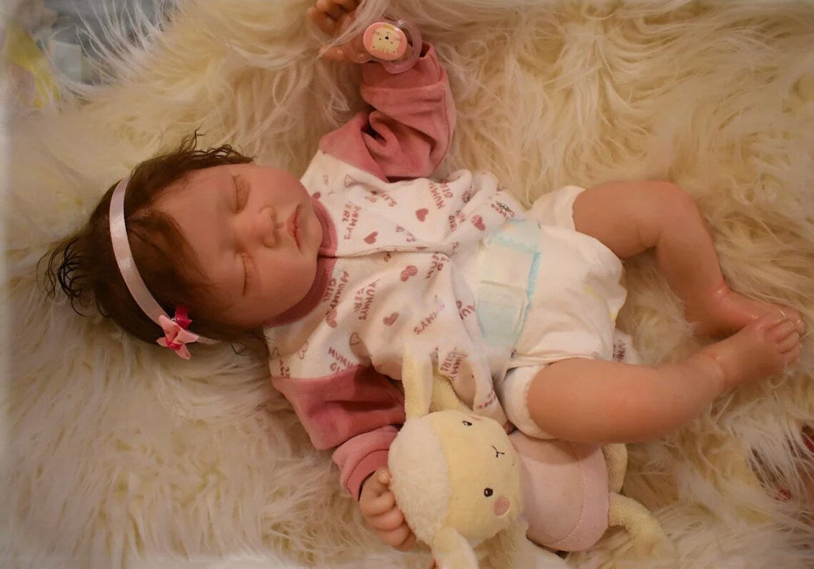 Zero Pam®️22 Zoll große Reborn-Babypuppen, die echt aussehen. Realistische Neugeborenen-Babypuppen, Geschenkset für Neugeborene, für Mädchen, Jungen, Kleinkinder ab 3 Jahren