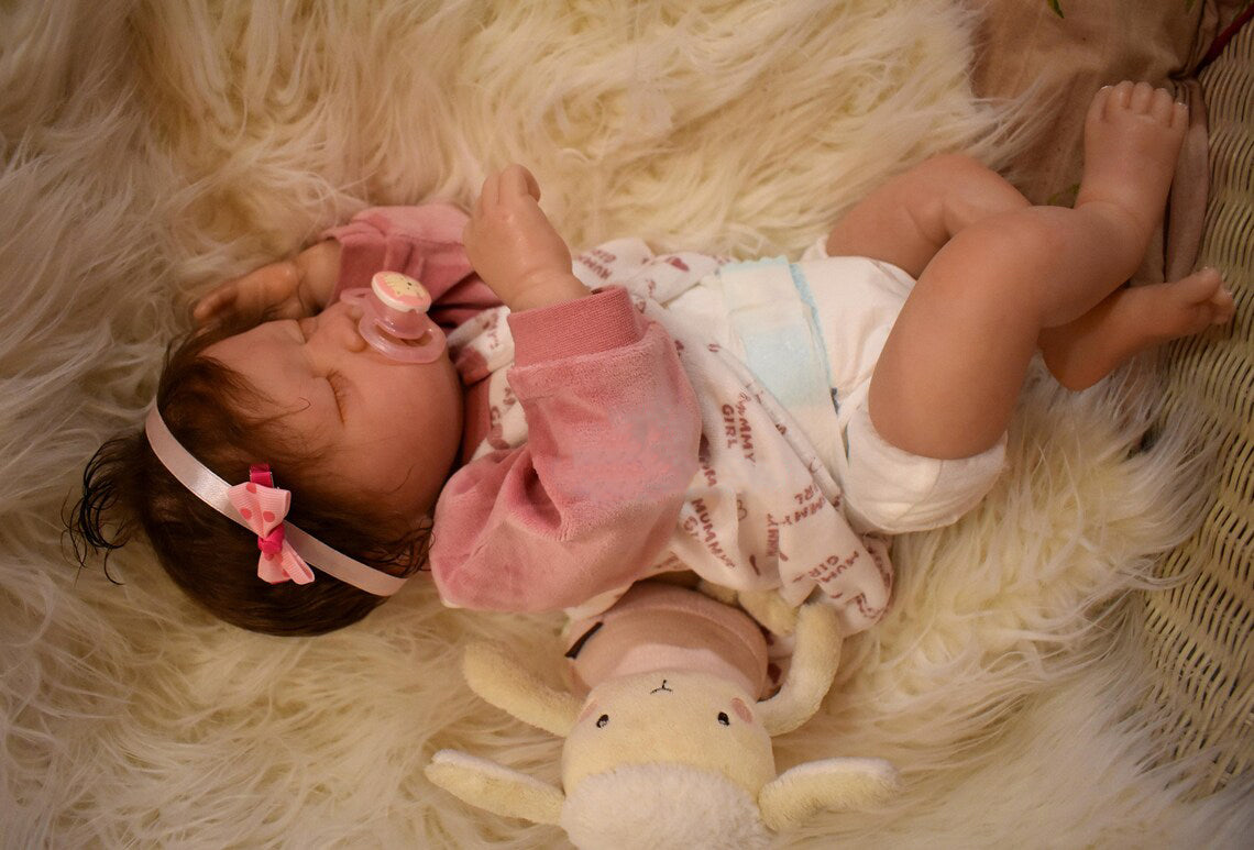 Zero Pam®️22 Zoll große Reborn-Babypuppen, die echt aussehen. Realistische Neugeborenen-Babypuppen, Geschenkset für Neugeborene, für Mädchen, Jungen, Kleinkinder ab 3 Jahren
