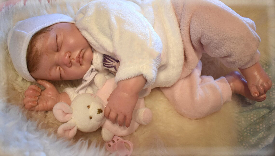 Zero Pam®️Reborn-Puppen, Neugeborene Babypuppen, Mädchen und Jungen, 55,9 cm, lebensechter Silikonkörper aus weichem Stoff, handgefertigt, Reborn-Babypuppe, Spielzeug-Gifs