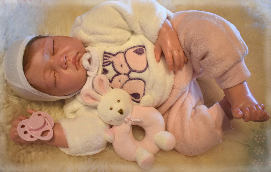Zero Pam®️Reborn-Puppen, Neugeborene Babypuppen, Mädchen und Jungen, 55,9 cm, lebensechter Silikonkörper aus weichem Stoff, handgefertigt, Reborn-Babypuppe, Spielzeug-Gifs