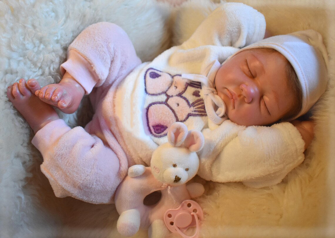 Zero Pam®️Reborn-Puppen, Neugeborene Babypuppen, Mädchen und Jungen, 55,9 cm, lebensechter Silikonkörper aus weichem Stoff, handgefertigt, Reborn-Babypuppe, Spielzeug-Gifs