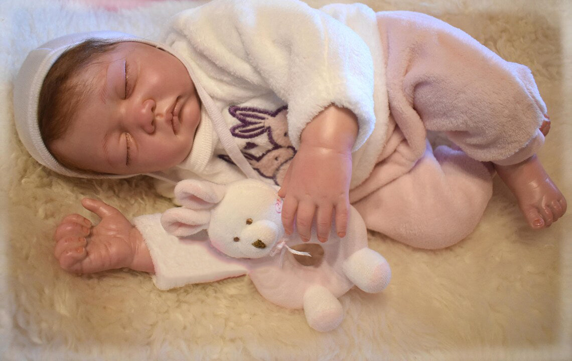 Zero Pam®️Reborn-Puppen, Neugeborene Babypuppen, Mädchen und Jungen, 55,9 cm, lebensechter Silikonkörper aus weichem Stoff, handgefertigt, Reborn-Babypuppe, Spielzeug-Gifs