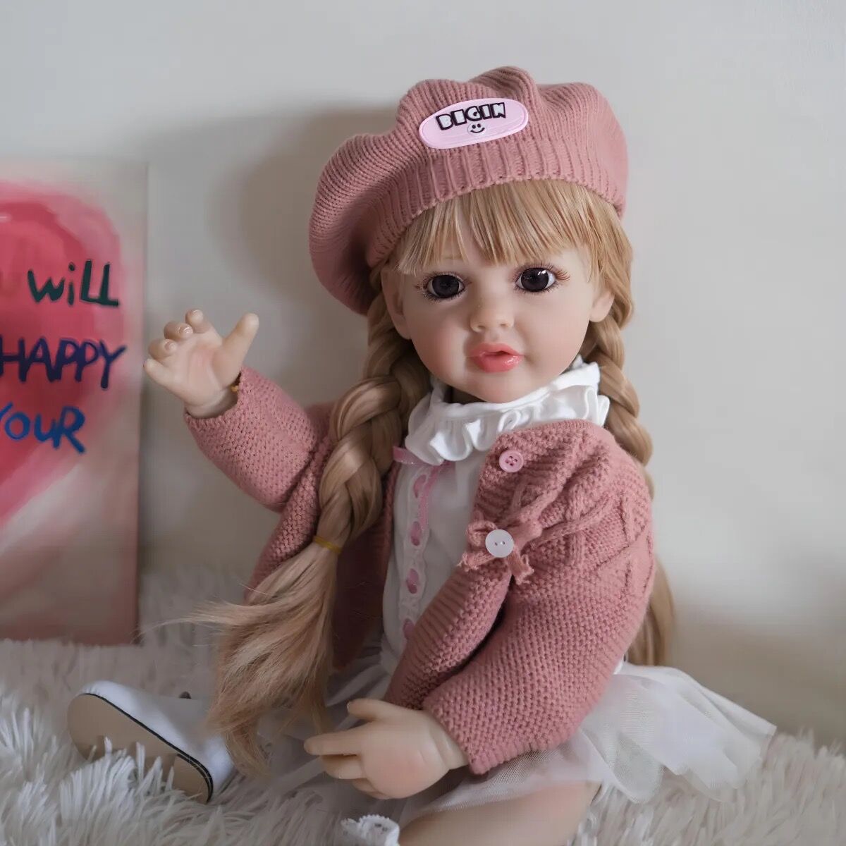 Zero Pam®️Reborn-Babypuppen aus Silikon, Ganzkörper, weiches Vinyl, realistische Neugeborenen-Babypuppen, 22 Zoll, lebensechte Babypuppen, Prinzessin Betty, Geburtstags- und Weihnachtsgeschenke