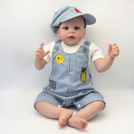 Zero Pam®️Große lebensechte Reborn-Babypuppen für Jungen, 58,4 cm, weicher Körper, Vinyl, echtes Neugeborenes, realistische handgefertigte süße Reborn-Puppenspielzeuge, große Babygröße