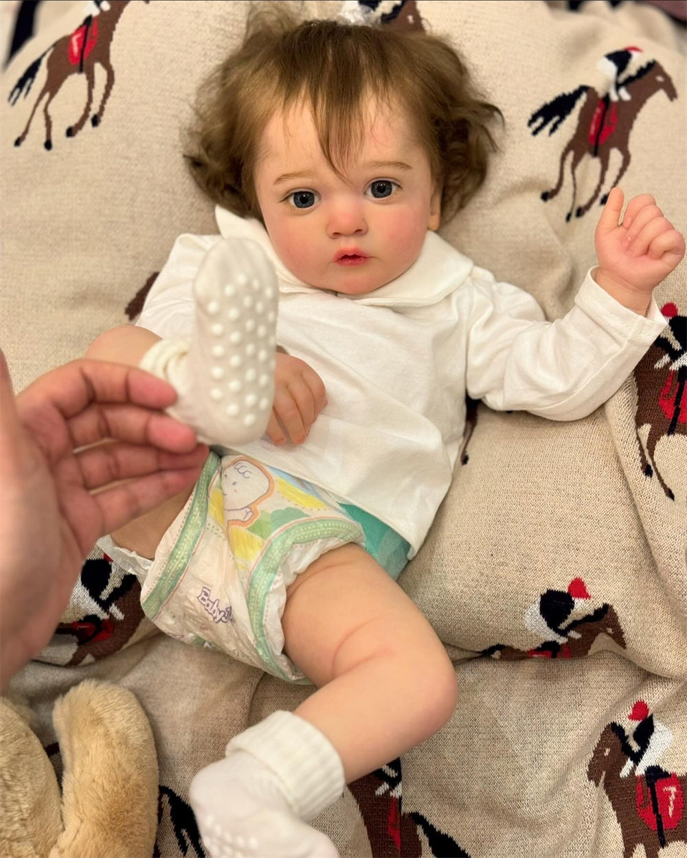 Zero Pam®️Entzückende große Neugeborenen-Babypuppen, 58,4 cm, realistische Reborn-Babypuppe, weicher Stoffkörper, kuschelige handgefertigte Babypuppe, Weihnachtsgeschenk, große Babygröße