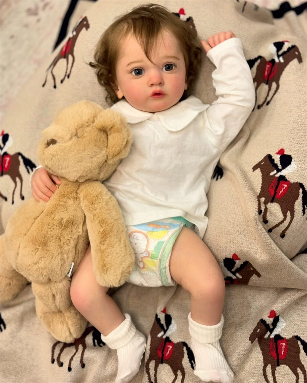 Zero Pam®️Entzückende große Neugeborenen-Babypuppen, 58,4 cm, realistische Reborn-Babypuppe, weicher Stoffkörper, kuschelige handgefertigte Babypuppe, Weihnachtsgeschenk, große Babygröße