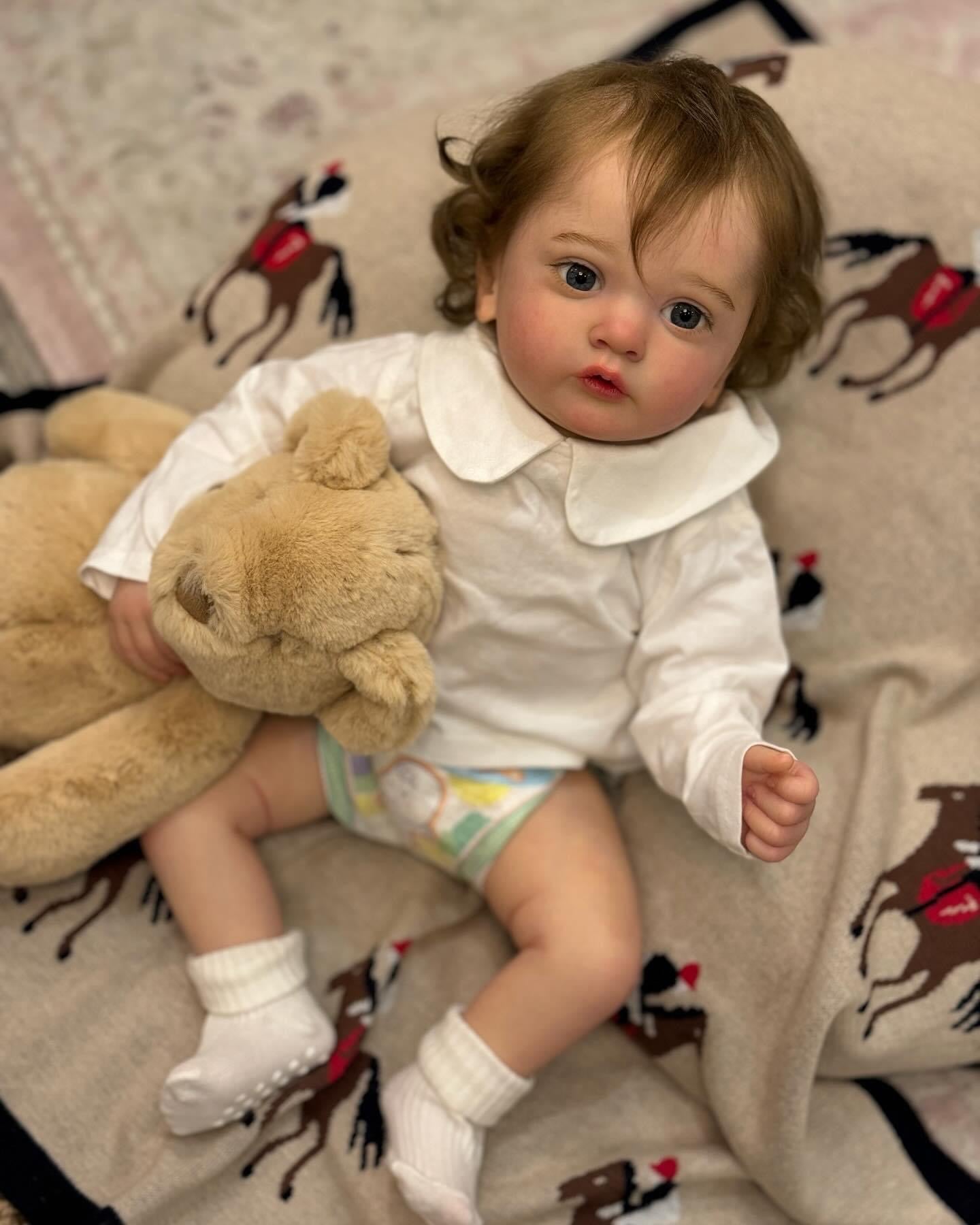 Zero Pam®️Entzückende große Neugeborenen-Babypuppen, 58,4 cm, realistische Reborn-Babypuppe, weicher Stoffkörper, kuschelige handgefertigte Babypuppe, Weihnachtsgeschenk, große Babygröße