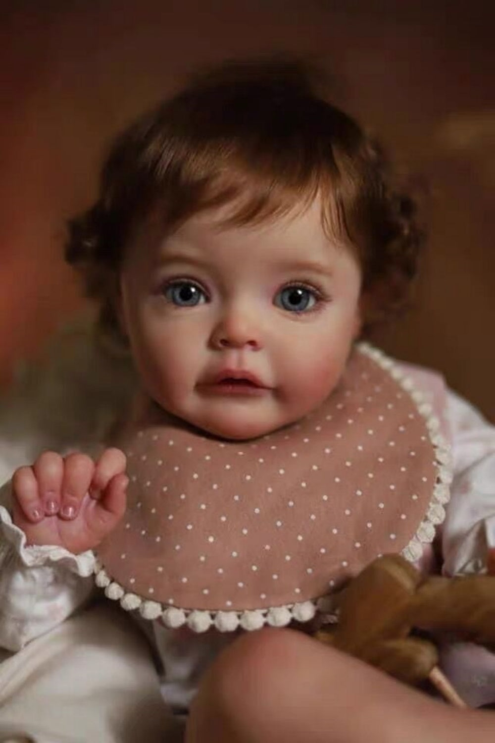 Zero Pam®️24 Zoll lebensechte Reborn-Babypuppen, realistische Neugeborenen-Babypuppen für Mädchen mit von Hand implantiertem braunem Haar, große Babygröße