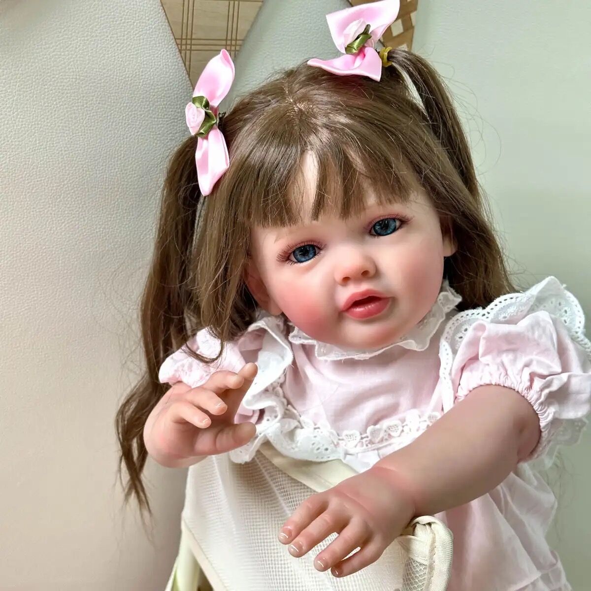 Zero Pam®️Große Reborn-Babypuppen für Mädchen – 24 Zoll große, realistische Neugeborenen-Babypuppen sehen aus wie echtes Vinyl, handgefertigt, riesige Größe