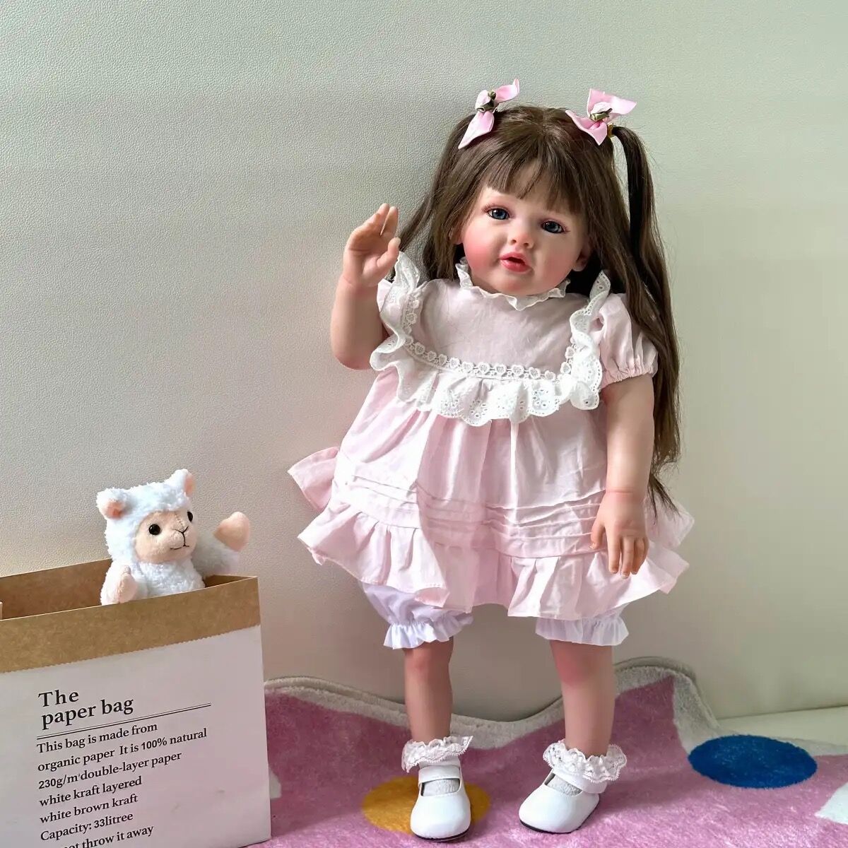 Zero Pam®️Große Reborn-Babypuppen für Mädchen – 24 Zoll große, realistische Neugeborenen-Babypuppen sehen aus wie echtes Vinyl, handgefertigt, riesige Größe