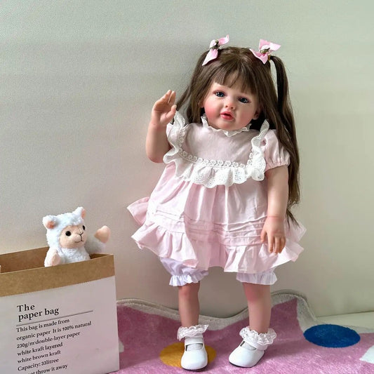 Zero Pam®️Große Reborn-Babypuppen für Mädchen – 24 Zoll große, realistische Neugeborenen-Babypuppen sehen aus wie echtes Vinyl, handgefertigt, riesige Größe