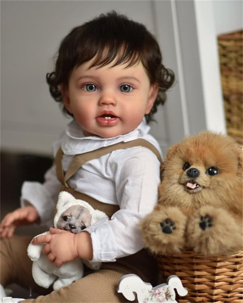 Zero Pam®️60 cm 24 Zoll mollige Reborn-Puppen mit bemalter 3D-Hautoptik, echte Reborn-Babypuppen, handgefertigt, gerootetes Haar, Neugeborenenpuppe, große Babygröße