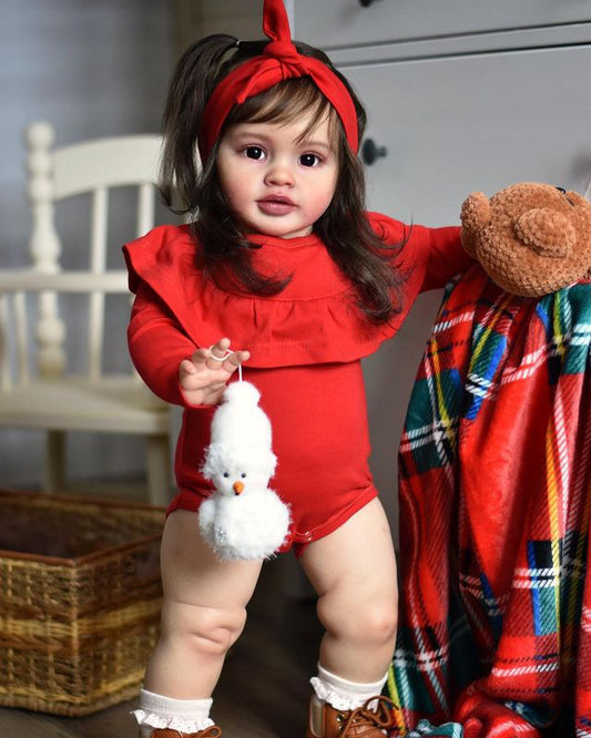 Zero Pam®️26 Zoll Riesige Neugeborenenpuppen Vinyl Silikon 3D Haut 65CM Reborn Kleinkind Puppe Mädchen Weicher Körper Große Babygröße