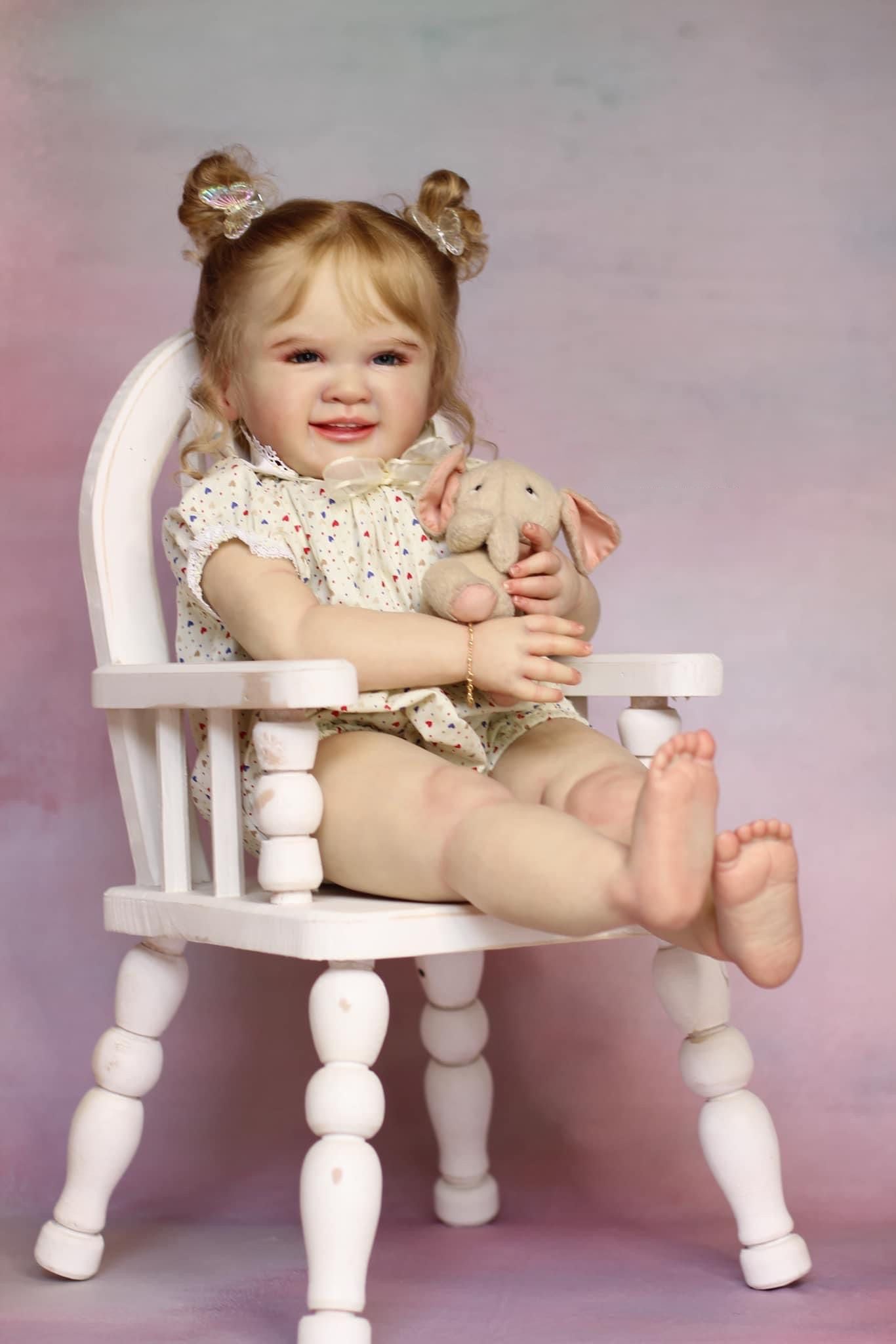 Zero Pam®️Lebensechte riesige Reborn-Babypuppen – 28 Zoll – Echtes Babygefühl – Realistische Neugeborenen-Babypuppen – Bezaubernde, lächelnde Babypuppen im echten Leben – Große Babygröße